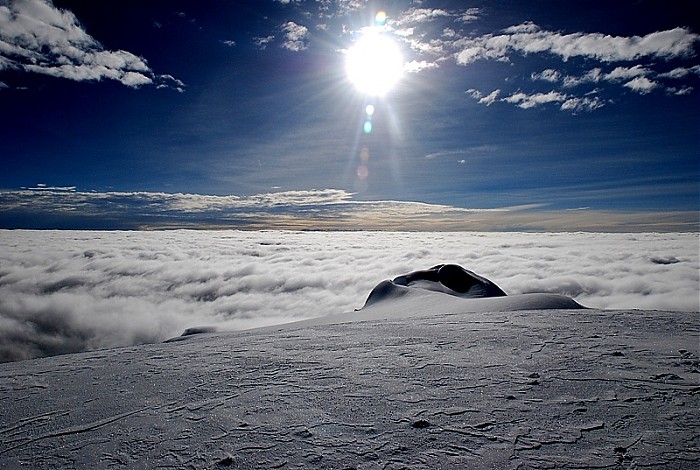 widok ze szczytu Cayambe